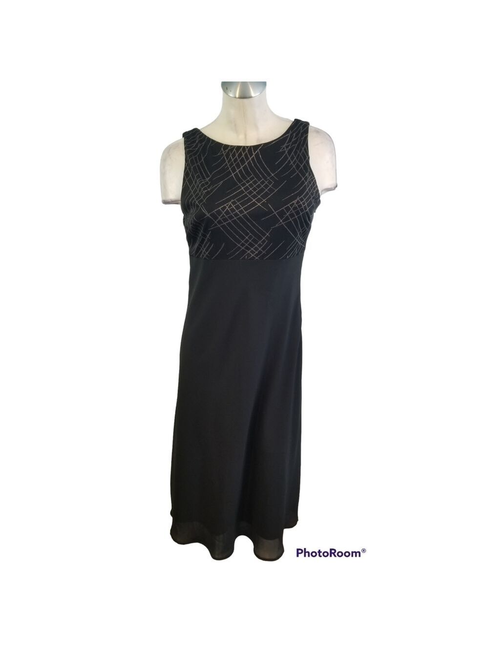 Harlow Size 12P Black Long Cocktail Dress
